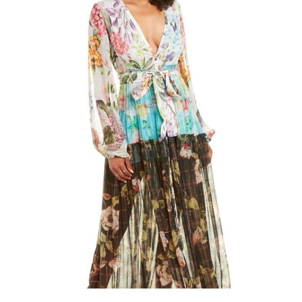 NEW Rococo Sand Trinity Maxi SUMMER DETAILED FLORAL Dress SIZE XS STUNNING DEESS